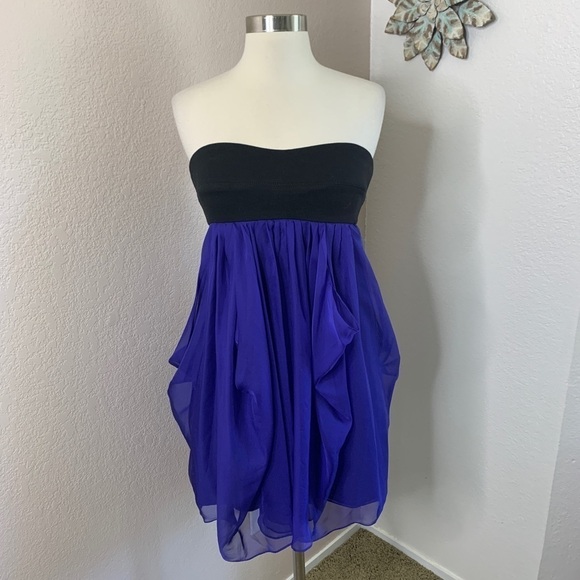 La Rok New With Tags Strapless Chiffon Dress Size Medium - Picture 14 of 15